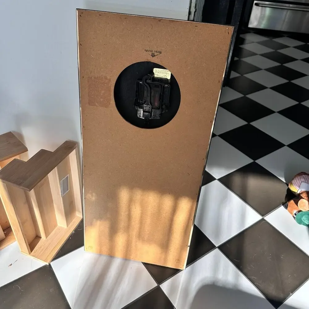 Gold Disco Hollywood Regency ACCESSORY ART STUDIOS Wall Mirrored Clock Deco 80s - Picture 6 of 8